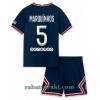 Paris Saint-Germain Marquinhos 5 Hjemme 2021-22 - Barn Draktsett